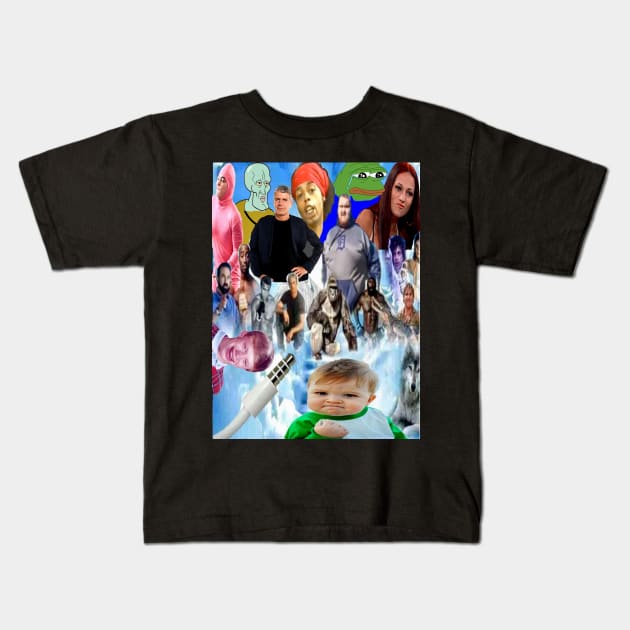 MEME HEAVEN Kids T-Shirt by CONSTANTROTATION